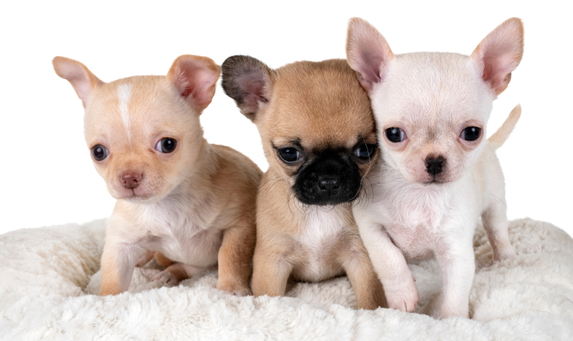 Three tiny pups