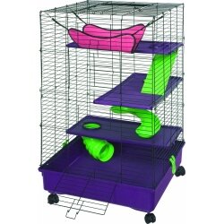 Kaytee My First Home Deluxe 2X2 Multi-Level with Casters