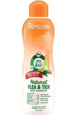 TropiClean Natural Flea & Tick Maximum Strength Shampoo